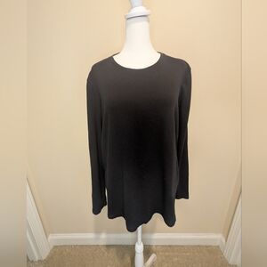 Kim Rogers Perfectly Soft Black Long Sleeve Top